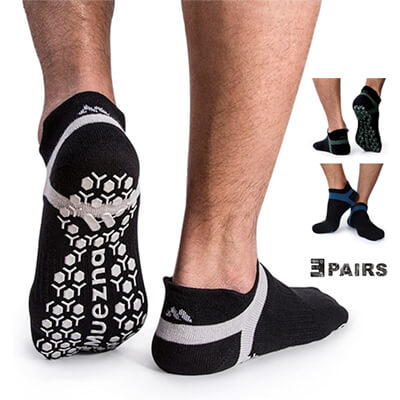 Men's Non-Slip Yoga Socks by Muezna